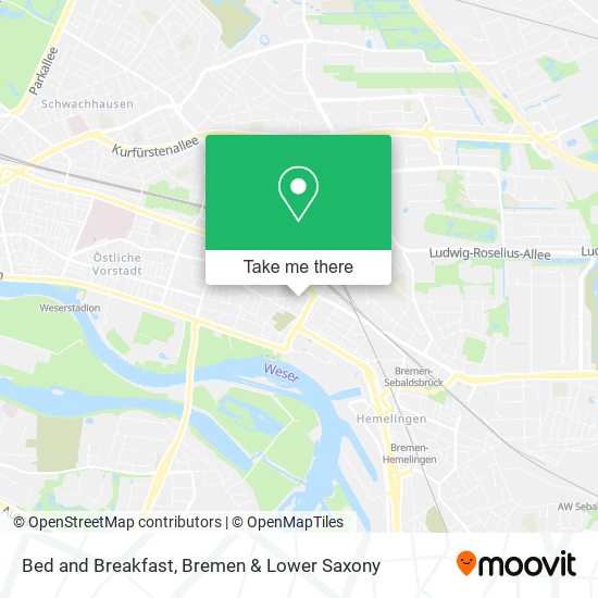 Bed and Breakfast map