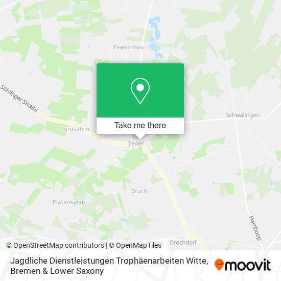 Jagdliche Dienstleistungen Trophäenarbeiten Witte map