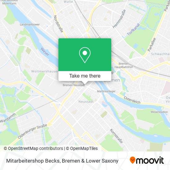 Mitarbeitershop Becks map