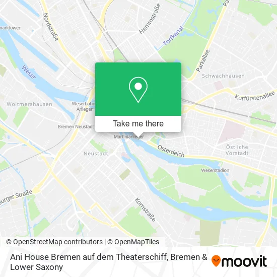 Карта Ani House Bremen auf dem Theaterschiff