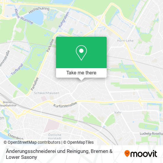 Änderungsschneiderei und Reinigung map