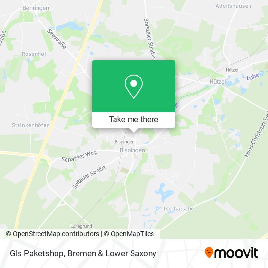 Gls Paketshop map