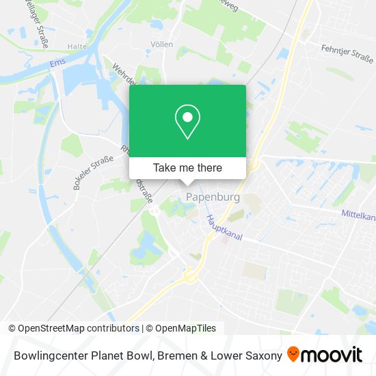 Bowlingcenter Planet Bowl map