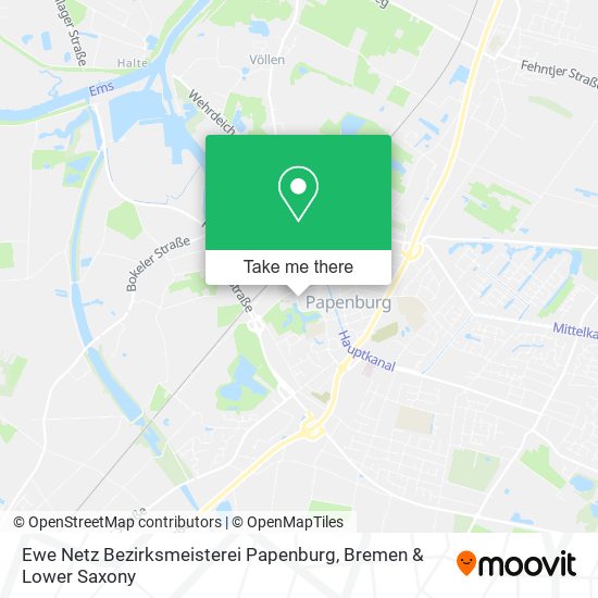 Ewe Netz Bezirksmeisterei Papenburg map