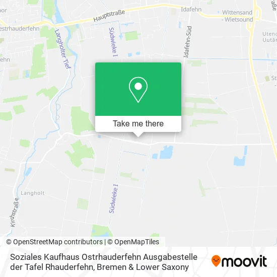 Карта Soziales Kaufhaus Ostrhauderfehn Ausgabestelle der Tafel Rhauderfehn