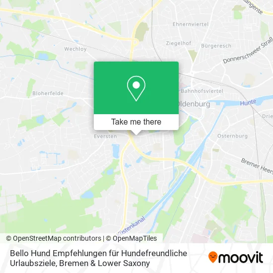 Карта Bello Hund Empfehlungen für Hundefreundliche Urlaubsziele