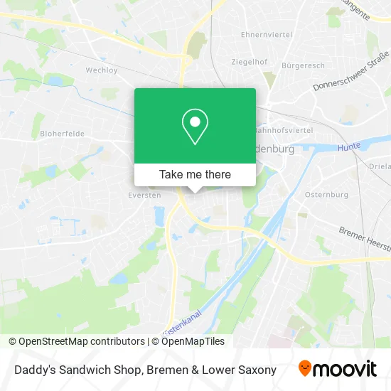 Карта Daddy's Sandwich Shop