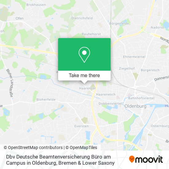 Dbv Deutsche Beamtenversicherung Büro am Campus in Oldenburg map
