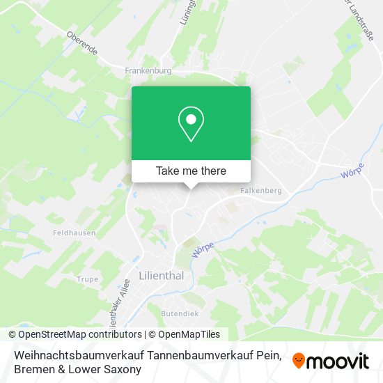 Weihnachtsbaumverkauf Tannenbaumverkauf Pein map