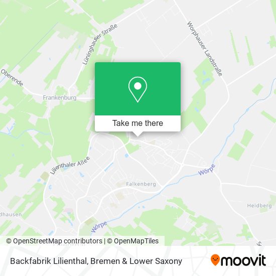 Backfabrik Lilienthal map