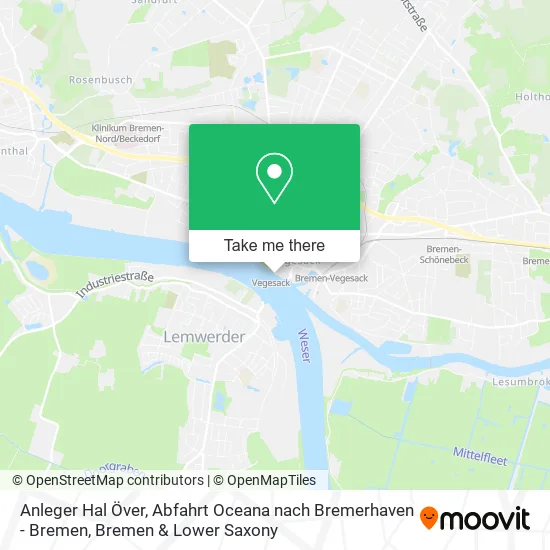 Карта Anleger Hal Över, Abfahrt Oceana nach Bremerhaven - Bremen