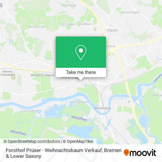 Forsthof Prüser - Weihnachtsbaum Verkauf map