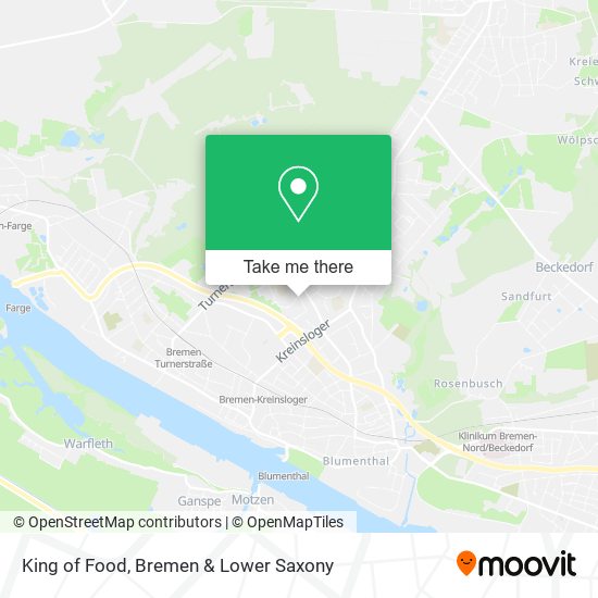 King of Food map