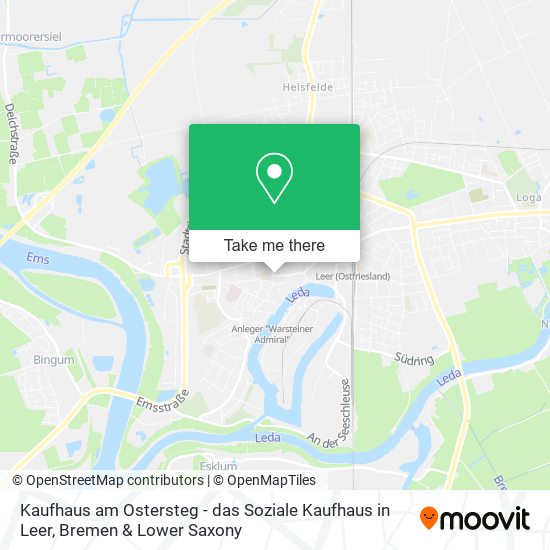 Kaufhaus am Ostersteg - das Soziale Kaufhaus in Leer map