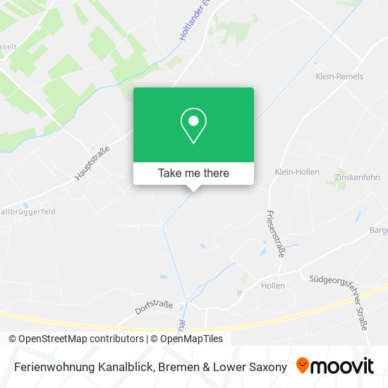 Ferienwohnung Kanalblick map