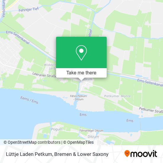 Lüttje Laden Petkum map