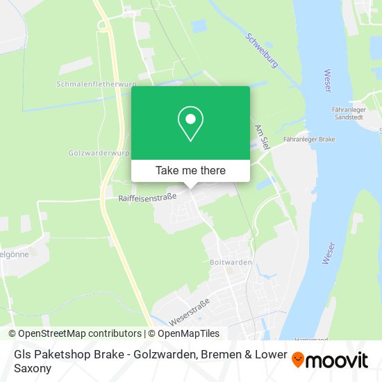 Gls Paketshop Brake - Golzwarden map