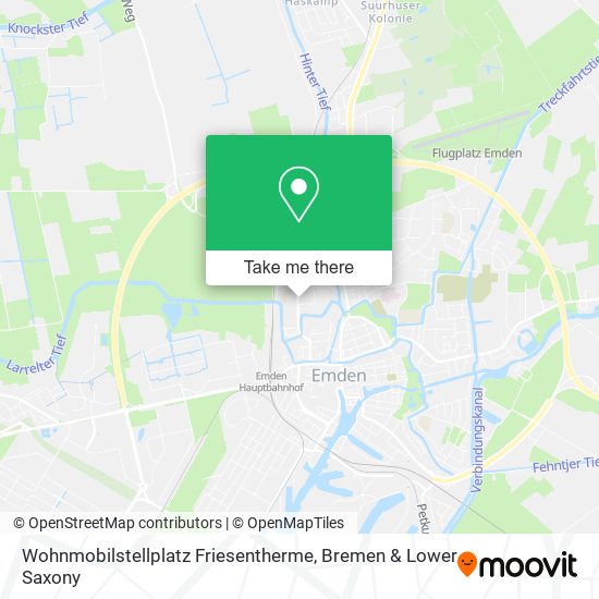 Wohnmobilstellplatz Friesentherme map