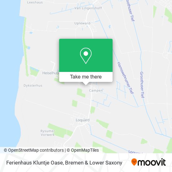 Ferienhaus Kluntje Oase map