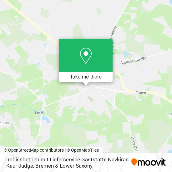 Карта Imbissbetrieb mit Lieferservice Gaststätte Navkiran Kaur Judge