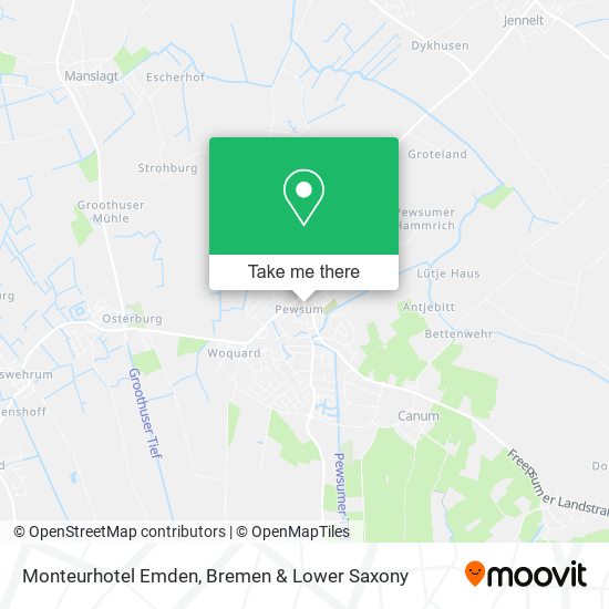 Monteurhotel Emden map