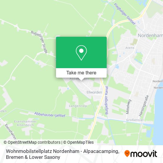 Wohnmobilstellplatz Nordenham - Alpacacamping map