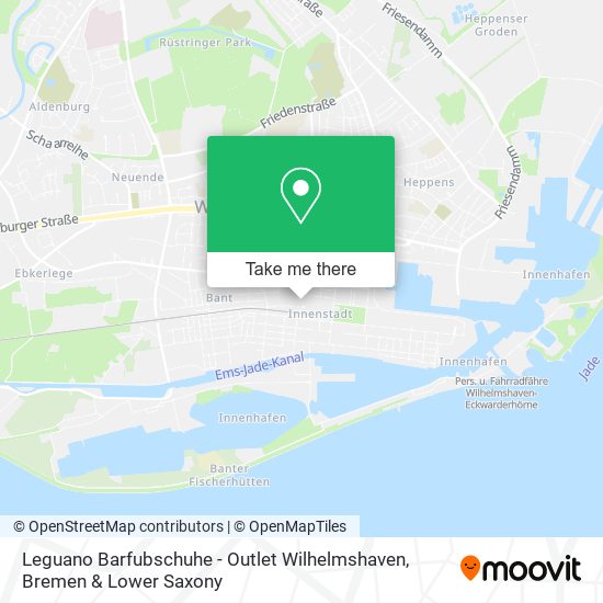 Leguano Barfubschuhe - Outlet Wilhelmshaven map