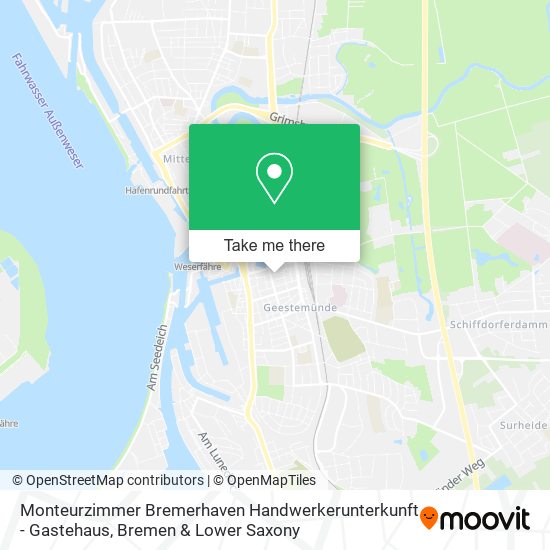 Monteurzimmer Bremerhaven Handwerkerunterkunft - Gastehaus map