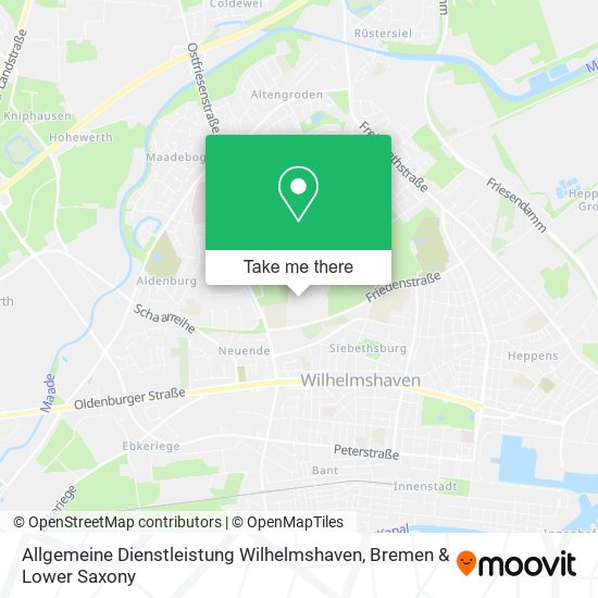 Allgemeine Dienstleistung Wilhelmshaven map