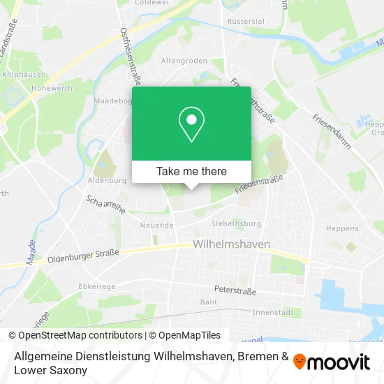 Карта Allgemeine Dienstleistung Wilhelmshaven