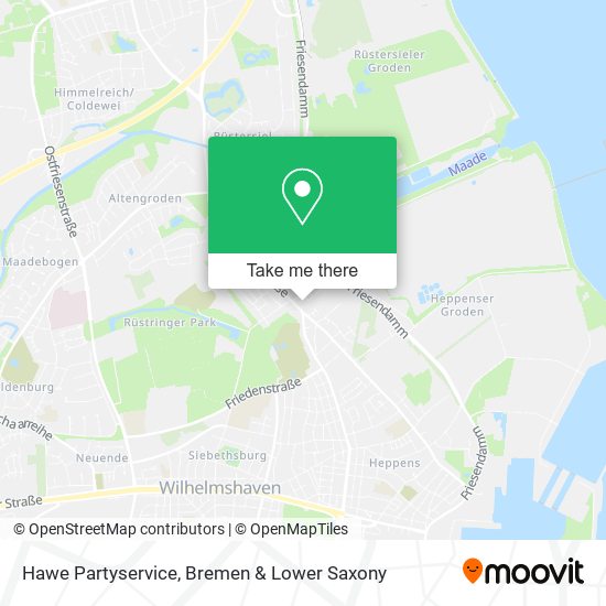 Hawe Partyservice map