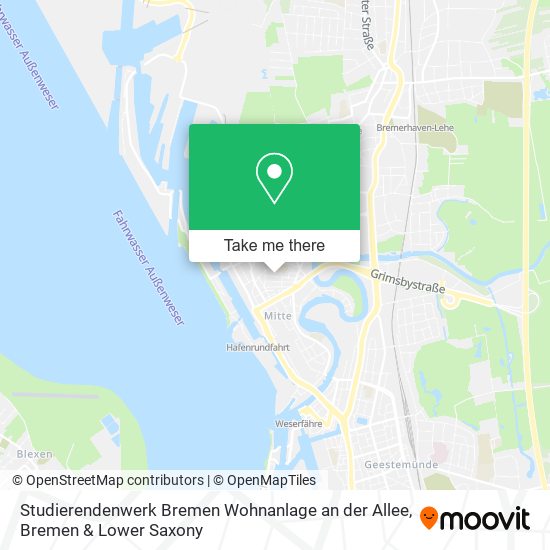 Studierendenwerk Bremen Wohnanlage an der Allee map