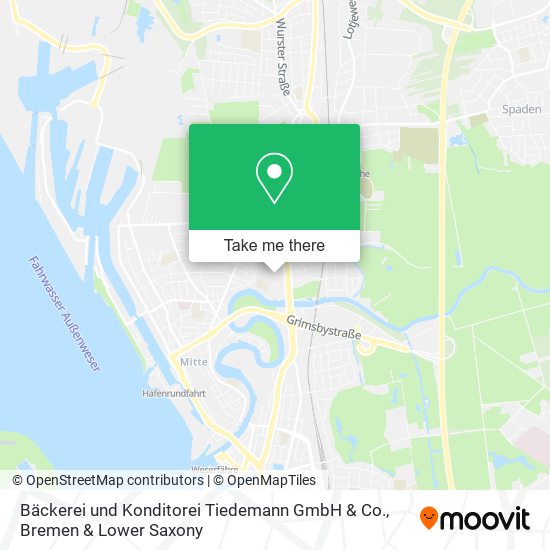 Bäckerei und Konditorei Tiedemann GmbH & Co. map