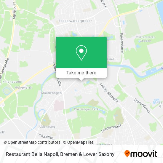 Restaurant Bella Napoli map