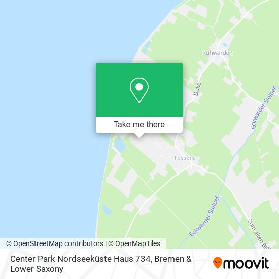 Center Park Nordseeküste Haus 734 map