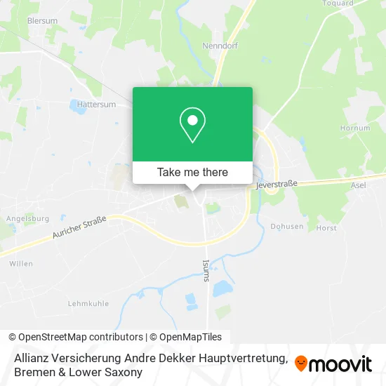 Карта Allianz Versicherung Andre Dekker Hauptvertretung