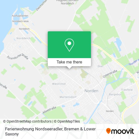Ferienwohnung Nordseeradler map