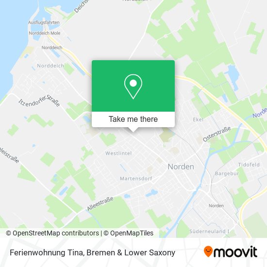 Ferienwohnung Tina map