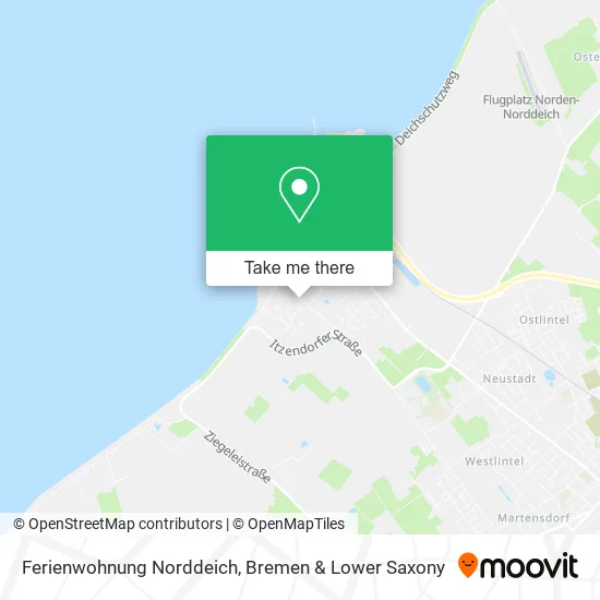 Карта Ferienwohnung Norddeich