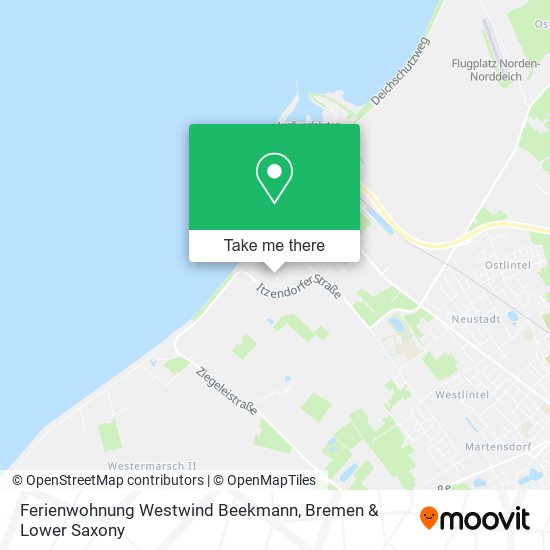 Ferienwohnung Westwind Beekmann map