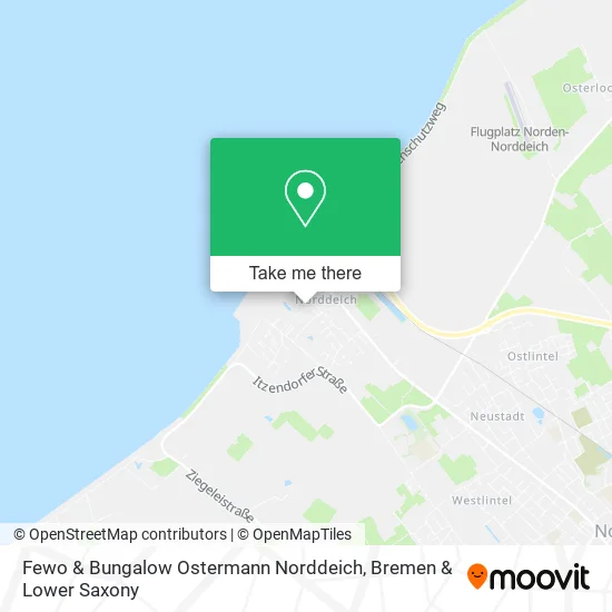 Карта Fewo & Bungalow Ostermann Norddeich