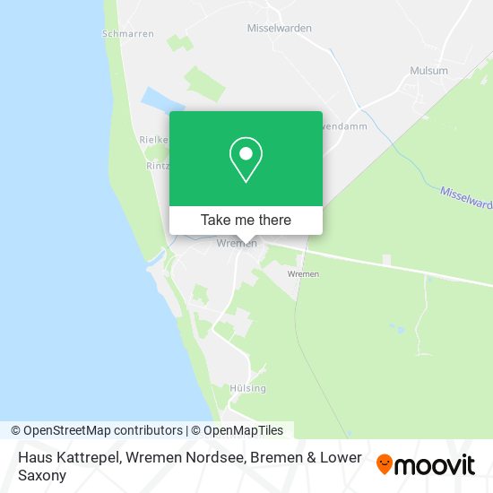 Haus Kattrepel, Wremen Nordsee map