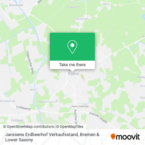 Janssens Erdbeerhof Verkaufsstand map