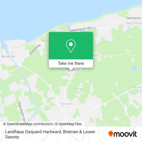 Landhaus Osquard Hartward map