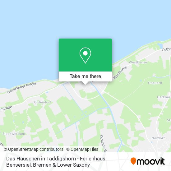 Das Häuschen in Taddigshörn - Ferienhaus Bensersiel map