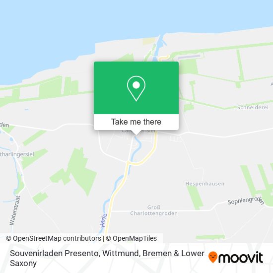 Souvenirladen Presento, Wittmund map