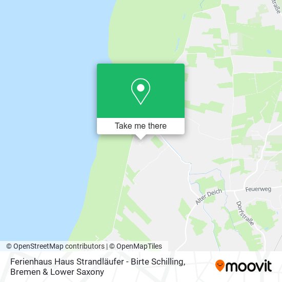 Ferienhaus Haus Strandläufer - Birte Schilling map