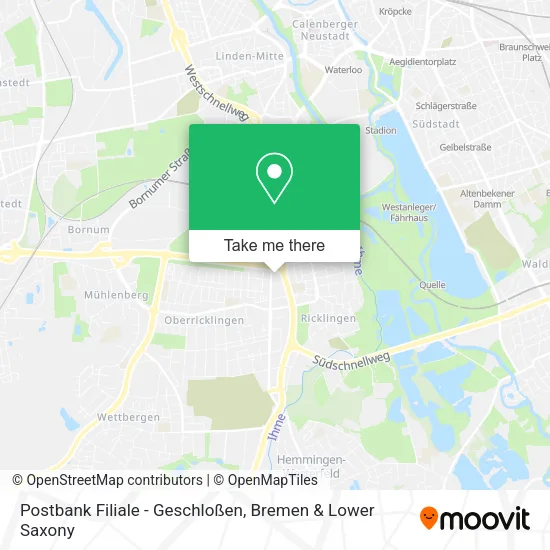 Карта Postbank Filiale - Geschloßen