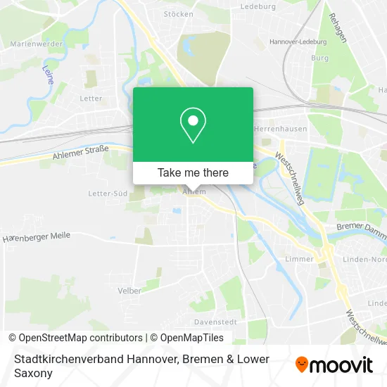 Карта Stadtkirchenverband Hannover