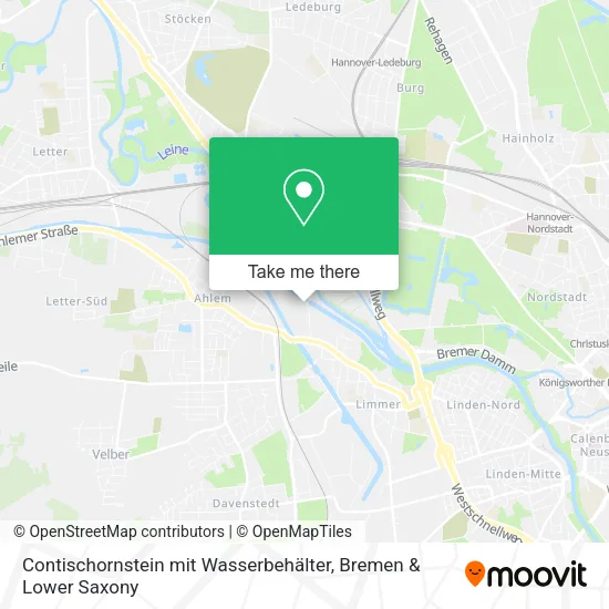 Карта Contischornstein mit Wasserbehälter
